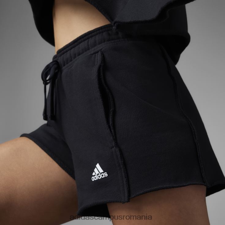 adidas campus romania pantaloni scurți relaxați cu talie înaltă colective, negri femei negru J266N29199