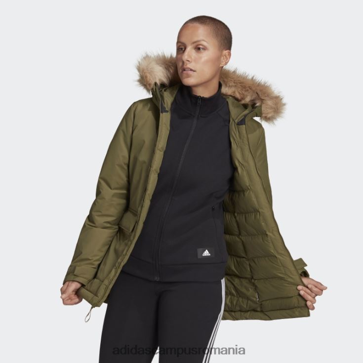 adidas campus romania parka cu glugă utilitas olive femei măsline J266N217150