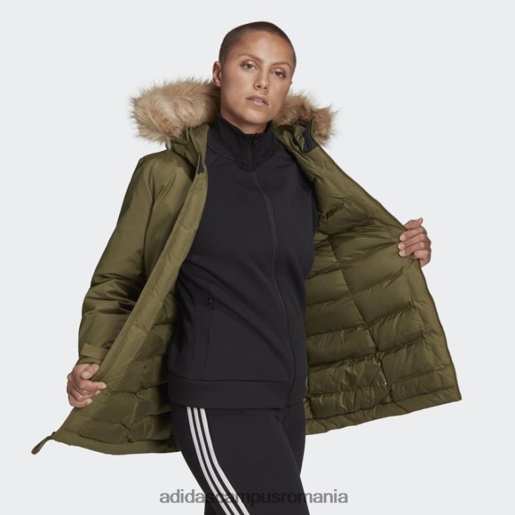 adidas campus romania parka cu glugă utilitas olive femei măsline J266N217150