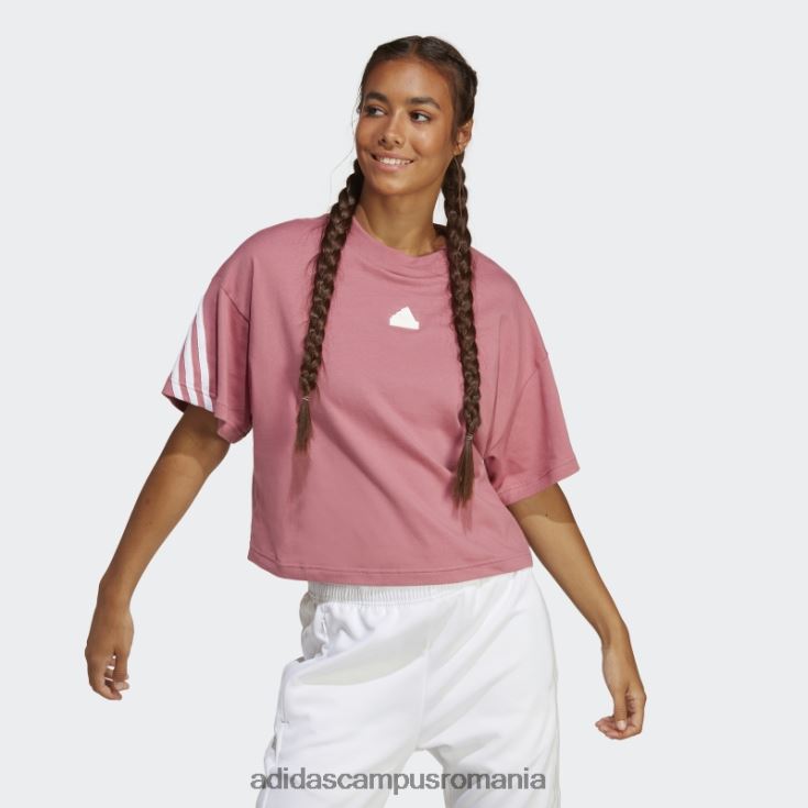 adidas campus romania pictograme de viitor roz 3 dungi moda tricou femei roz J266N29117
