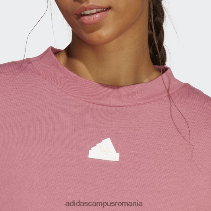 adidas campus romania pictograme de viitor roz 3 dungi moda tricou femei roz J266N29117