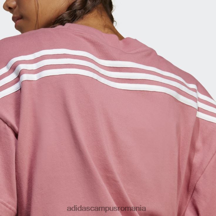 adidas campus romania pictograme de viitor roz 3 dungi moda tricou femei roz J266N29117