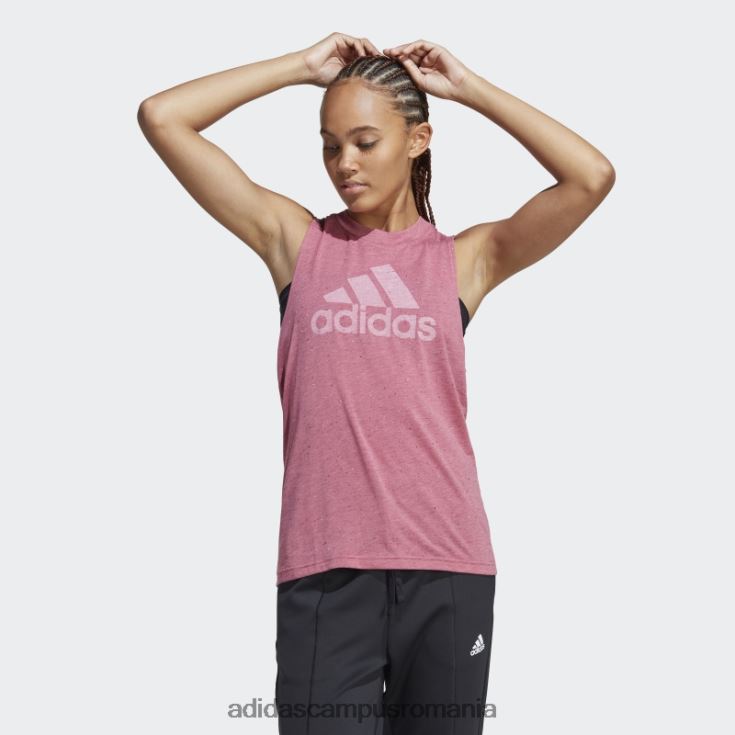 adidas campus romania pink mel future icons winners 3.0 tank top femei roz mel/alb J266N29695