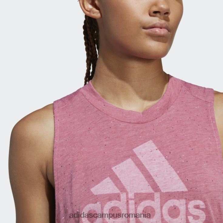 adidas campus romania pink mel future icons winners 3.0 tank top femei roz mel/alb J266N29695