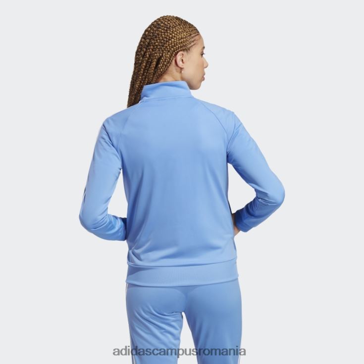 adidas campus romania primegreen essentials warm-up jachetă subțire cu 3 dungi albastru femei albastru alb J266N29704