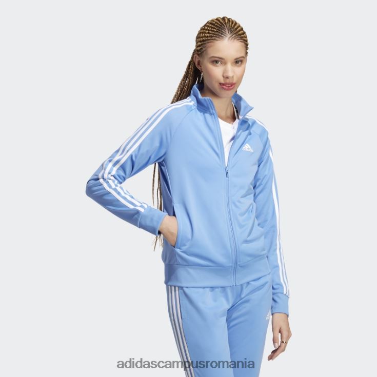 adidas campus romania primegreen essentials warm-up jachetă subțire cu 3 dungi albastru femei albastru alb J266N29704
