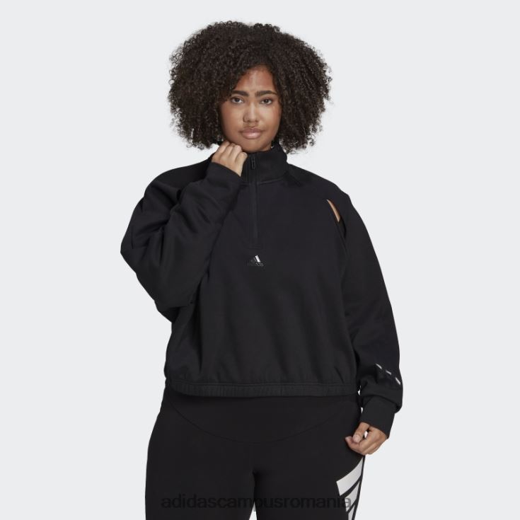 adidas campus romania pulover fleece hyperglam (marime plus) negru adidas femei negru J266N23048