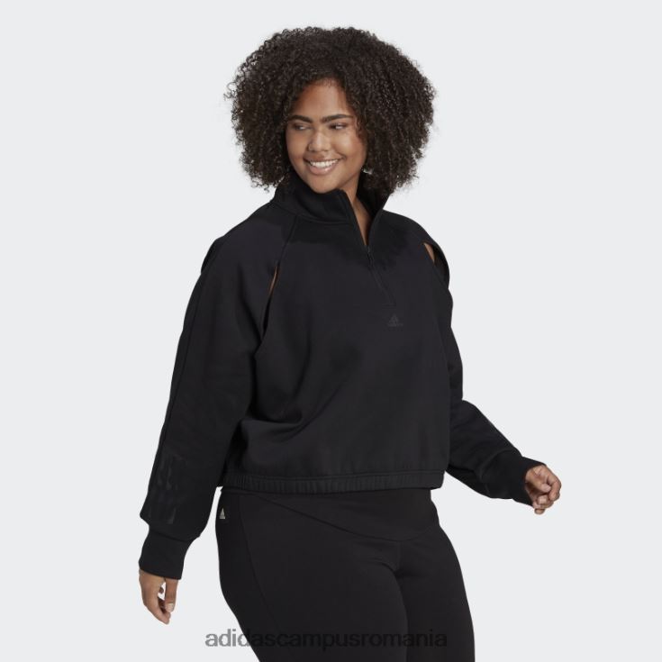 adidas campus romania pulover fleece hyperglam (marime plus) negru adidas femei negru J266N23048