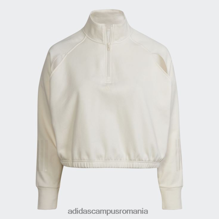 adidas campus romania pulover fleece hyperglam (plus marime) alb femei alb J266N23158