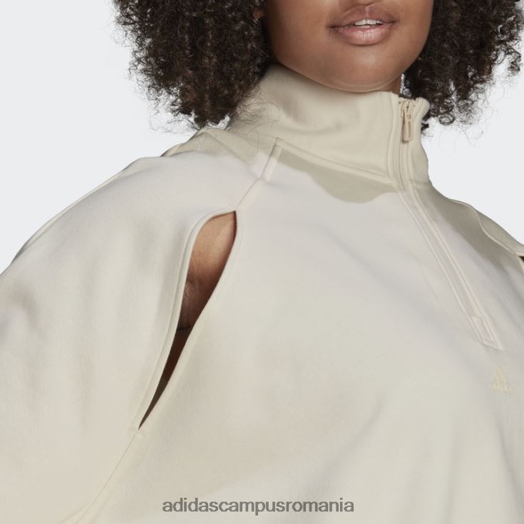 adidas campus romania pulover fleece hyperglam (plus marime) alb femei alb J266N23158