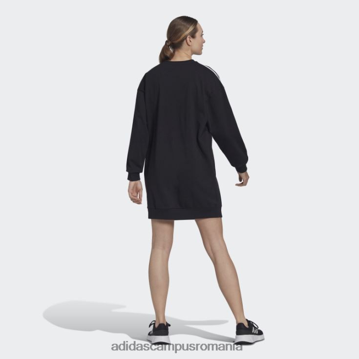 adidas campus romania rochie neagra essentials cu 3 dungi femei alb negru J266N210457