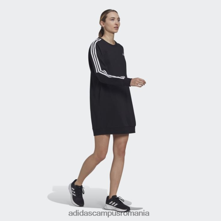 adidas campus romania rochie neagra essentials cu 3 dungi femei alb negru J266N210457