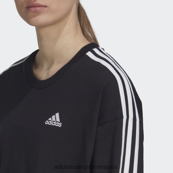 adidas campus romania rochie neagra essentials cu 3 dungi femei alb negru J266N210457
