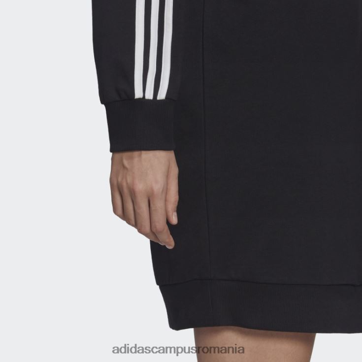adidas campus romania rochie neagra essentials cu 3 dungi femei alb negru J266N210457