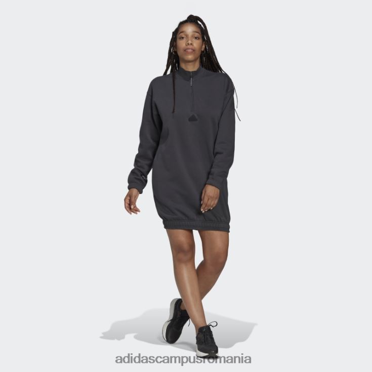 adidas campus romania rochie pulover cu jumătate de fermoar carbon femei carbon J266N22566