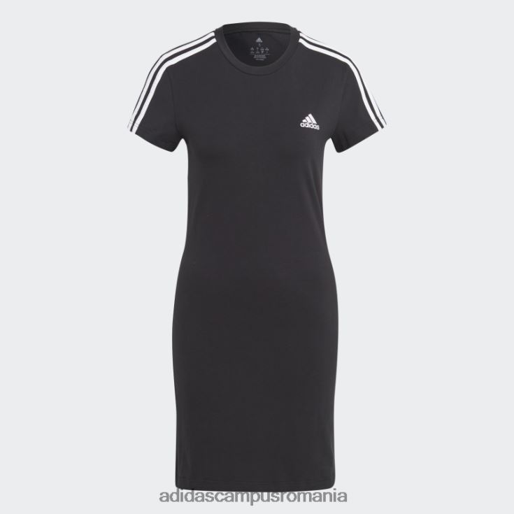 adidas campus romania rochie tricou essentials cu 3 dungi negru adidas femei alb negru J266N216836