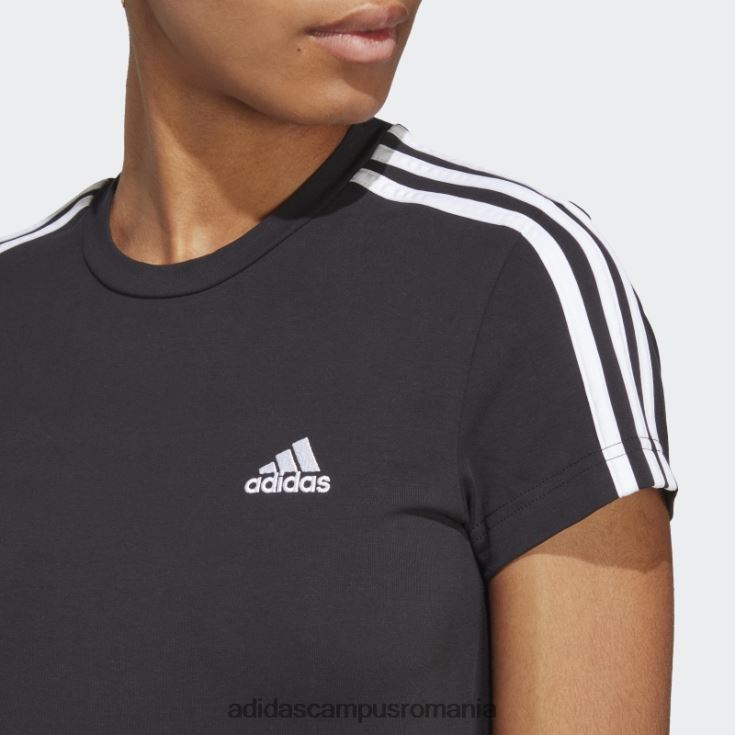 adidas campus romania rochie tricou essentials cu 3 dungi negru adidas femei alb negru J266N216836