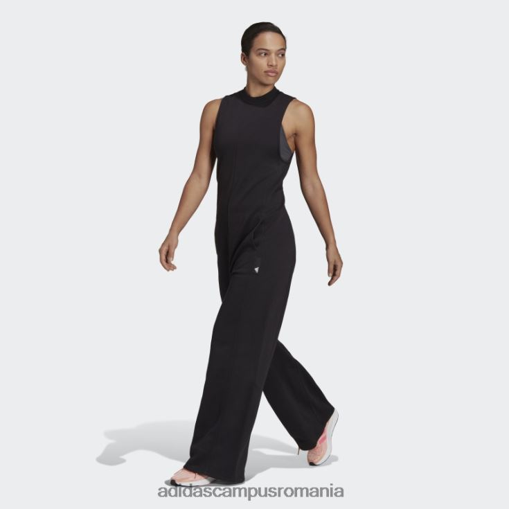 adidas campus romania salopeta studio lounge fleece neagra femei negru J266N210598