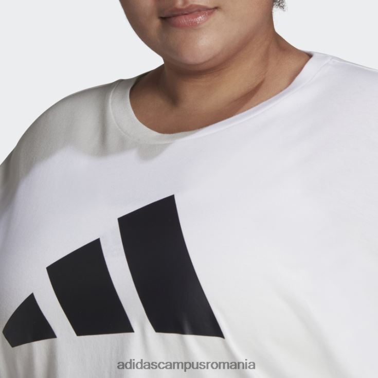 adidas campus romania sportswear future icons logo tricou (plus marime) alb fierbinte femei alb J266N23168