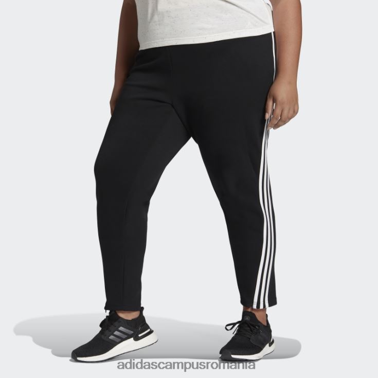 adidas campus romania sportswear future icons pantaloni skinny cu 3 dungi (plus marime) negri femei negru J266N210691