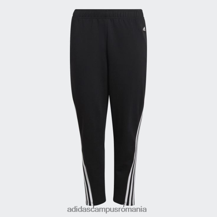 adidas campus romania sportswear future icons pantaloni skinny cu 3 dungi (plus marime) negri femei negru J266N210691