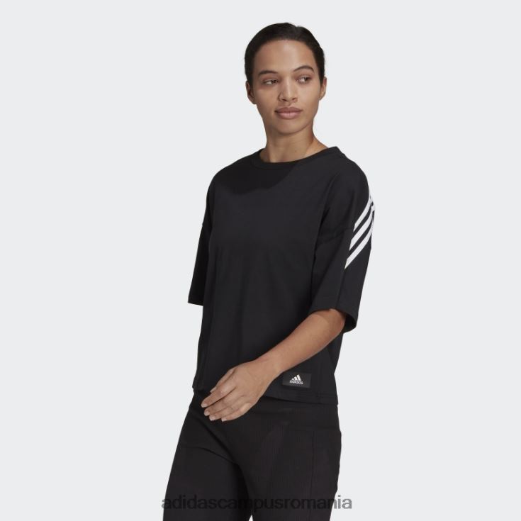 adidas campus romania sportswear future icons tricou cu 3 dungi negru fierbinte femei negru J266N29224