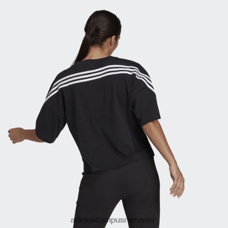 adidas campus romania sportswear future icons tricou cu 3 dungi negru fierbinte femei negru J266N29224