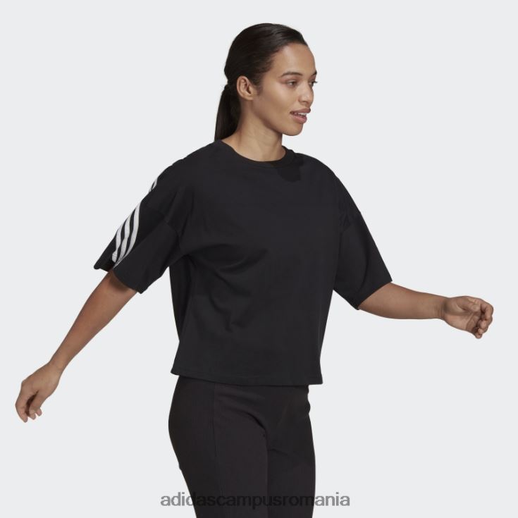 adidas campus romania sportswear future icons tricou cu 3 dungi negru fierbinte femei negru J266N29224