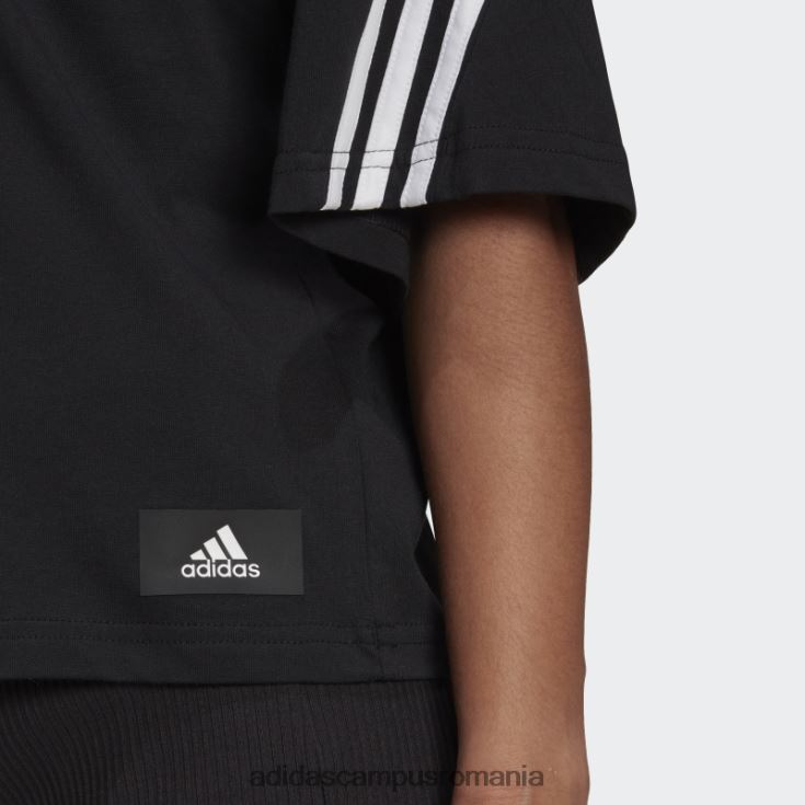 adidas campus romania sportswear future icons tricou cu 3 dungi negru fierbinte femei negru J266N29224