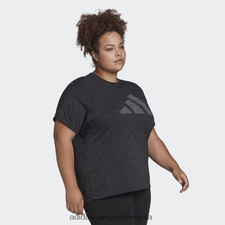 adidas campus romania sportswear future icons winners 3.0 tee (plus size) black melange fashion femei melange negru J266N23709