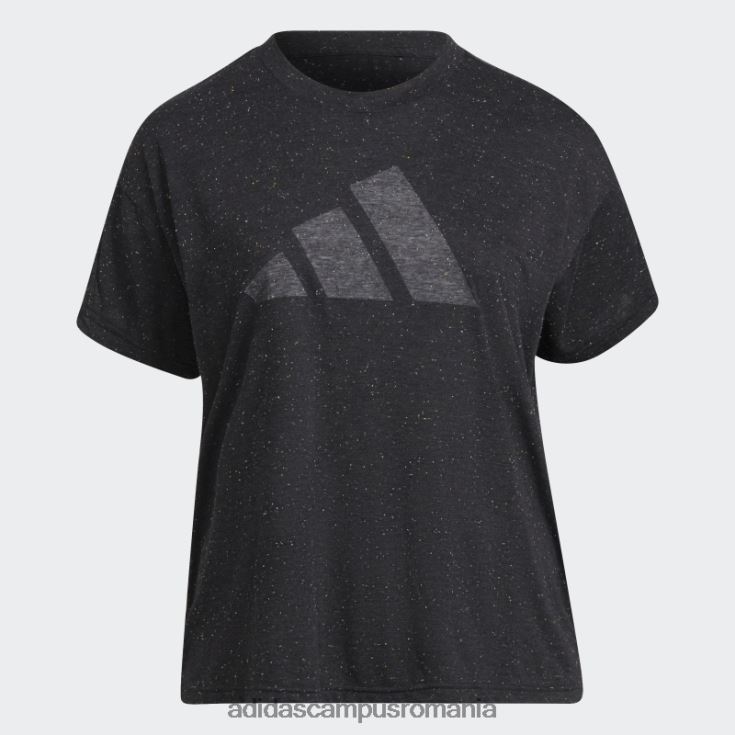 adidas campus romania sportswear future icons winners 3.0 tee (plus size) black melange fashion femei melange negru J266N23709