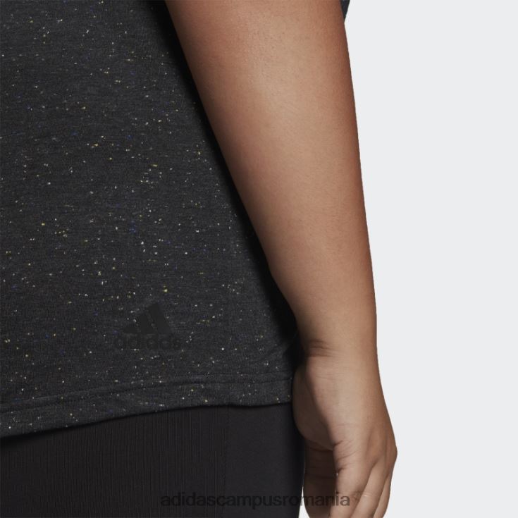 adidas campus romania sportswear future icons winners 3.0 tee (plus size) black melange fashion femei melange negru J266N23709