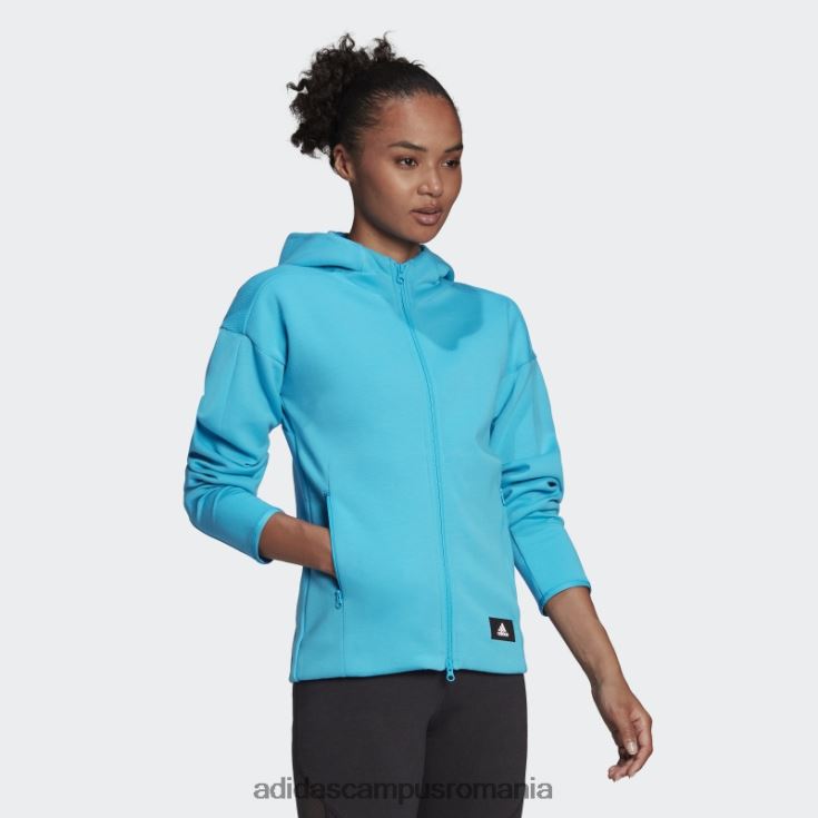adidas campus romania sportswear mission victory hanorac cu fermoar complet albastru fierbinte femei albastru J266N217559