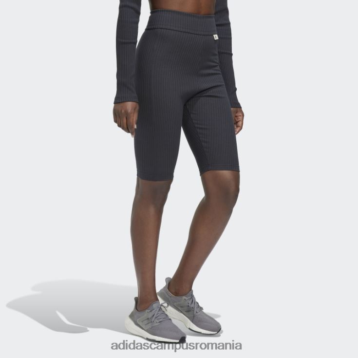 adidas campus romania studio lounge pantaloni scurți cu nervuri carbon femei carbon J266N22924