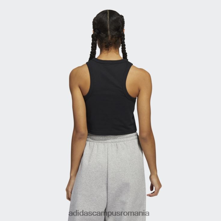 adidas campus romania superher floral graphic crop muscle tank negru femei alb negru J266N210567