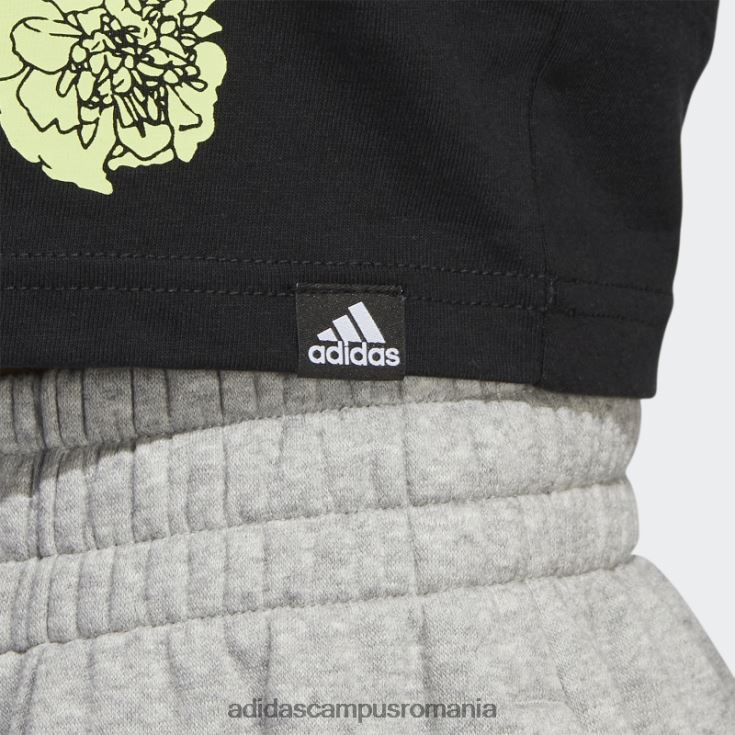 adidas campus romania superher floral graphic crop muscle tank negru femei alb negru J266N210567