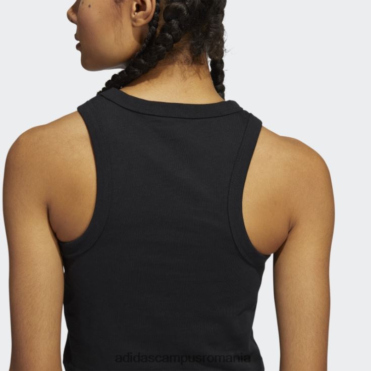 adidas campus romania superher floral graphic crop muscle tank negru femei alb negru J266N210567
