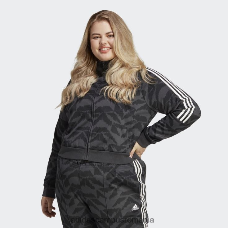 adidas campus romania tiro costum up lifestyle track top (plus size) carbon adidas femei carbon/negru/alb J266N217052