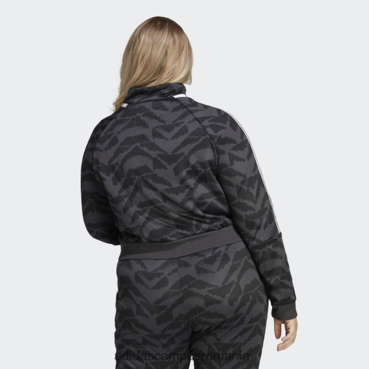 adidas campus romania tiro costum up lifestyle track top (plus size) carbon adidas femei carbon/negru/alb J266N217052