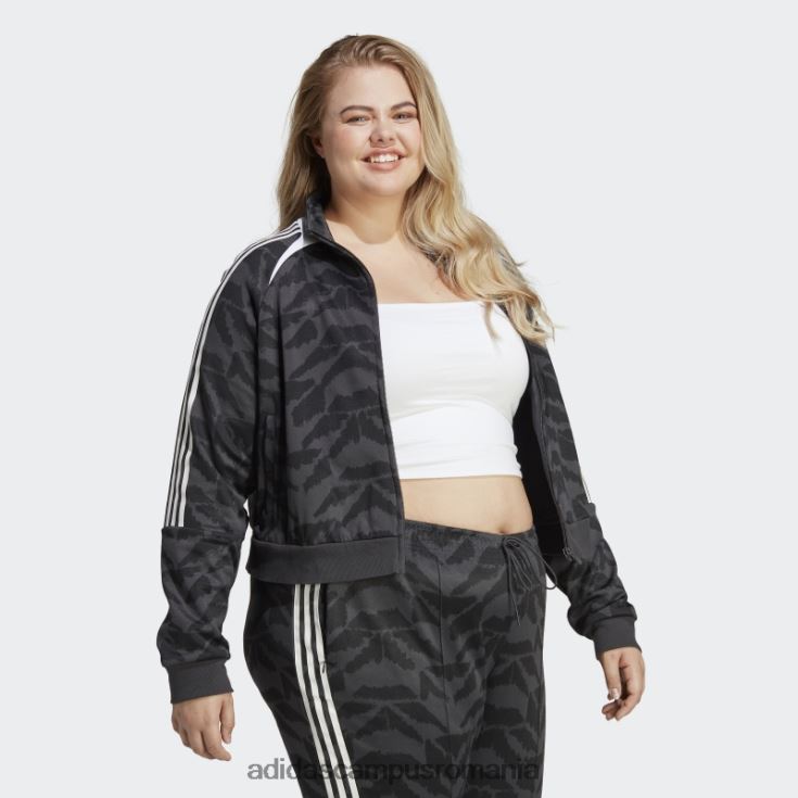 adidas campus romania tiro costum up lifestyle track top (plus size) carbon adidas femei carbon/negru/alb J266N217052