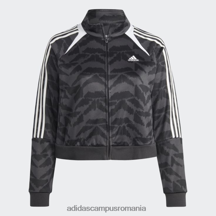 adidas campus romania tiro costum up lifestyle track top (plus size) carbon adidas femei carbon/negru/alb J266N217052