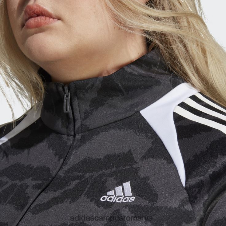 adidas campus romania tiro costum up lifestyle track top (plus size) carbon adidas femei carbon/negru/alb J266N217052