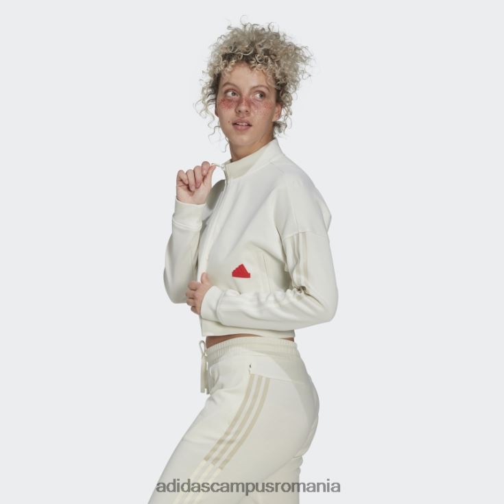 adidas campus romania top alb de sport decupat femei alb J266N22285