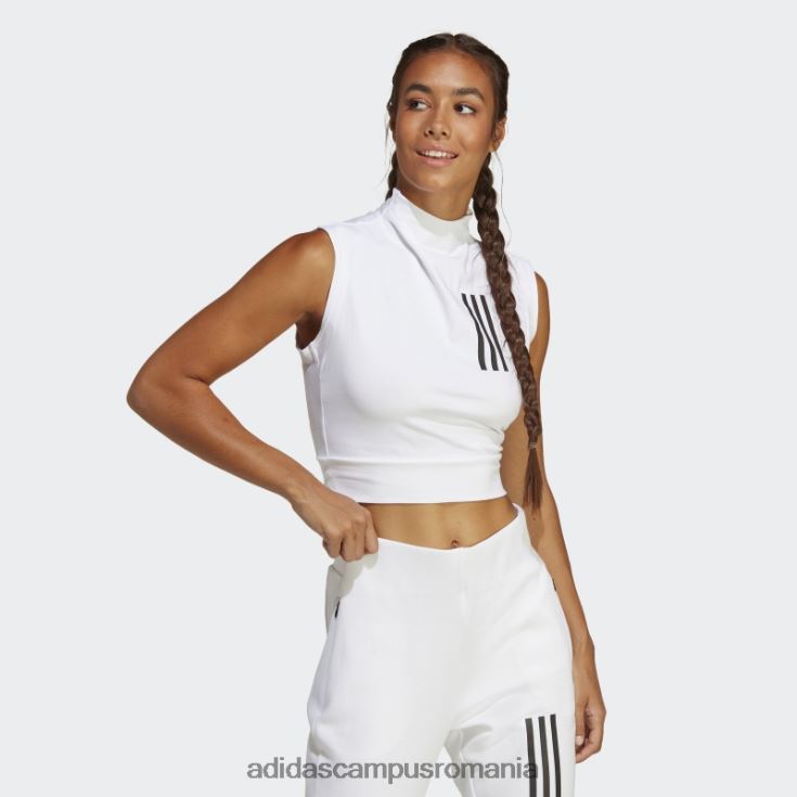 adidas campus romania top cropped fără mâneci mission victory alb femei alb J266N29686