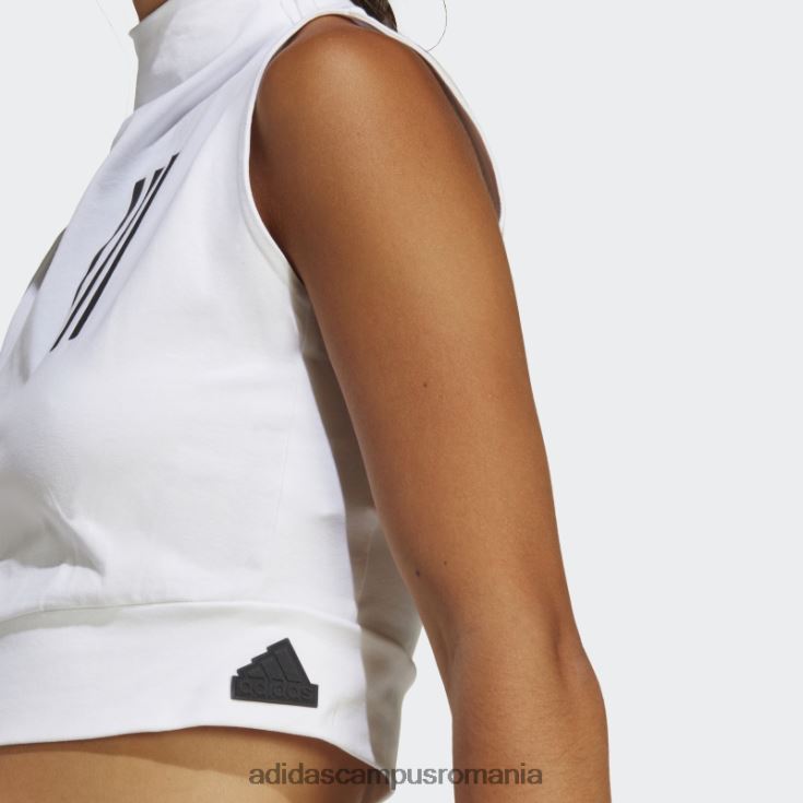 adidas campus romania top cropped fără mâneci mission victory alb femei alb J266N29686