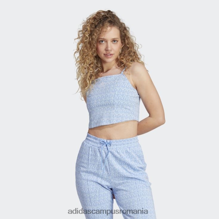 adidas campus romania top cu grafică inspirată de corset, hot blue Dawn femei albastru zori/multicolor/albastru J266N29709