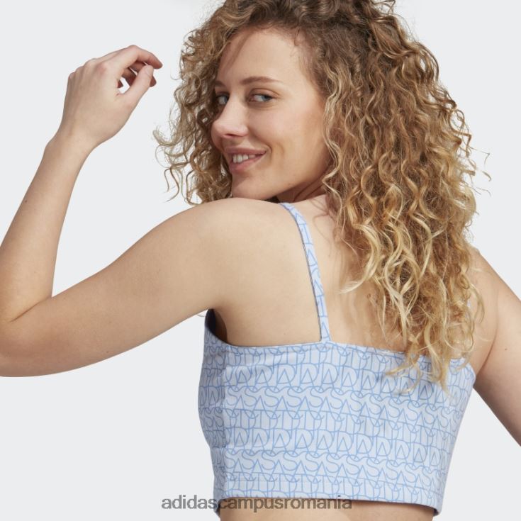 adidas campus romania top cu grafică inspirată de corset, hot blue Dawn femei albastru zori/multicolor/albastru J266N29709