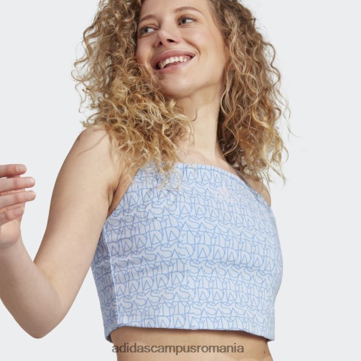 adidas campus romania top cu grafică inspirată de corset, hot blue Dawn femei albastru zori/multicolor/albastru J266N29709