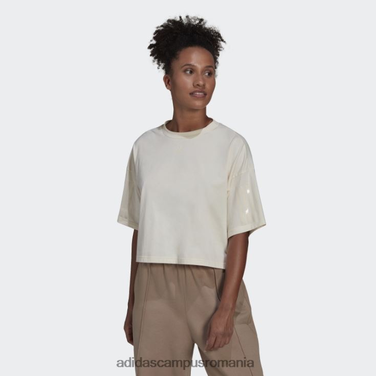 adidas campus romania tricou alb hiperglam boxy femei alb J266N23220