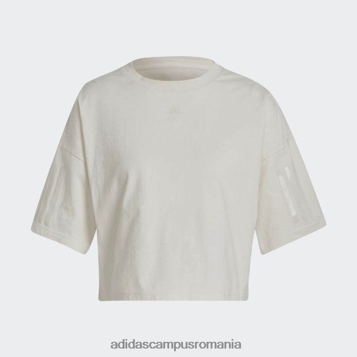 adidas campus romania tricou alb hiperglam boxy femei alb J266N23220